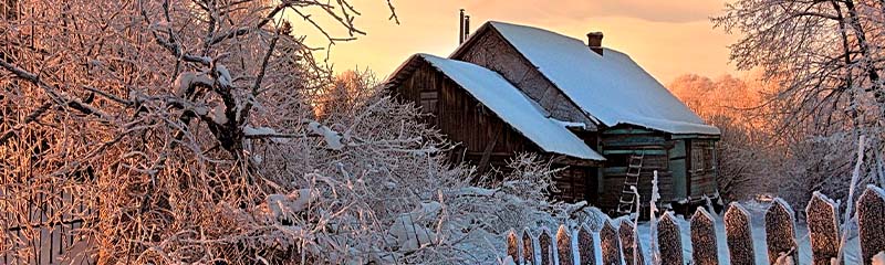Звуки деревни зимой: скрип снега, красота природы