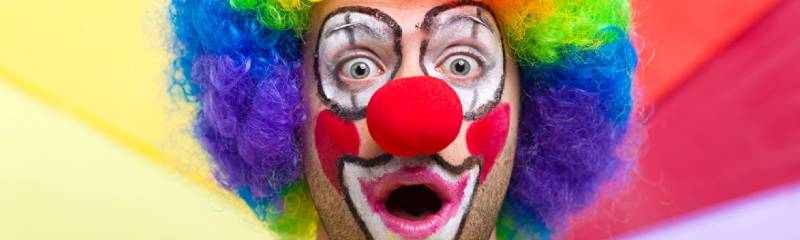 Звуки клоуна: смех, нос, клаксон, гудок, страшный